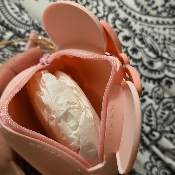 Cute Mickey Mouse Donut Pink Small Purse 4.5x3.5" Strap 20" - Picture 3 of 3